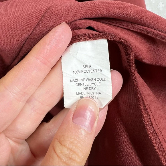 Amanda Uprichard Orange Brown Twist Front Top - Picture 5 of 6